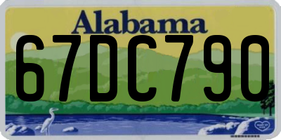 AL license plate 67DC790