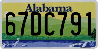 AL license plate 67DC791