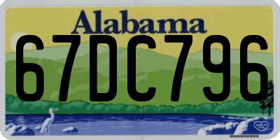 AL license plate 67DC796