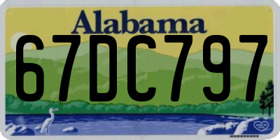 AL license plate 67DC797