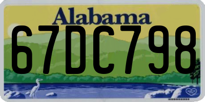 AL license plate 67DC798