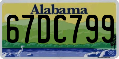 AL license plate 67DC799