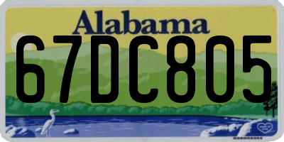 AL license plate 67DC805