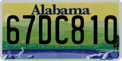 AL license plate 67DC810
