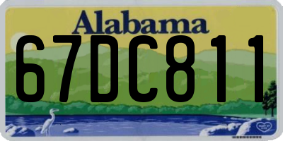 AL license plate 67DC811