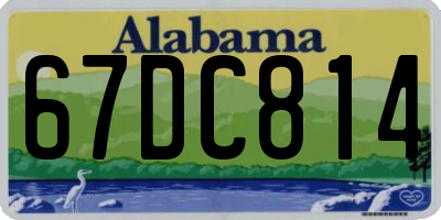 AL license plate 67DC814