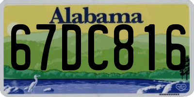 AL license plate 67DC816