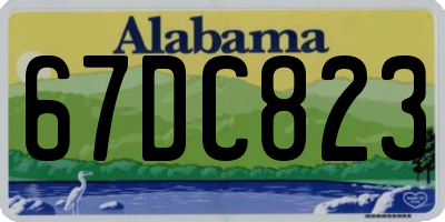 AL license plate 67DC823