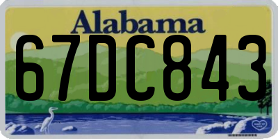 AL license plate 67DC843