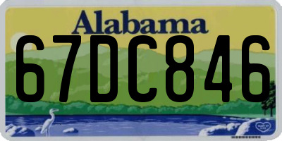 AL license plate 67DC846