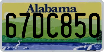 AL license plate 67DC850