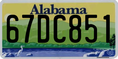 AL license plate 67DC851