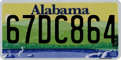 AL license plate 67DC864