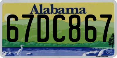 AL license plate 67DC867