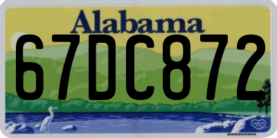 AL license plate 67DC872