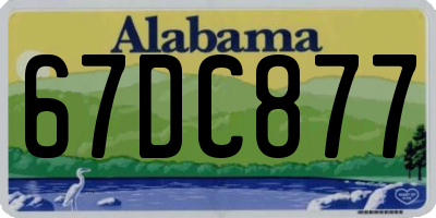 AL license plate 67DC877