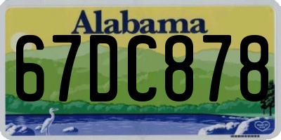 AL license plate 67DC878