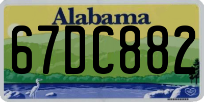 AL license plate 67DC882