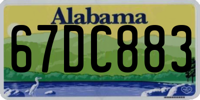 AL license plate 67DC883