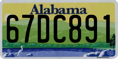 AL license plate 67DC891