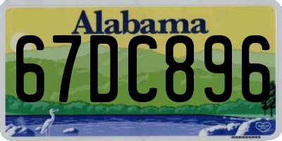 AL license plate 67DC896