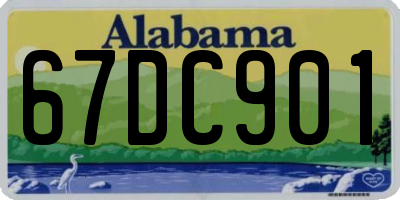 AL license plate 67DC901