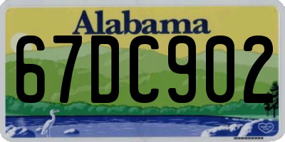 AL license plate 67DC902