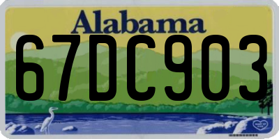 AL license plate 67DC903