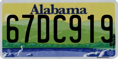 AL license plate 67DC919