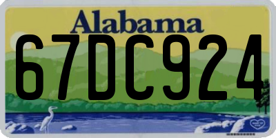 AL license plate 67DC924