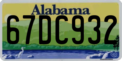 AL license plate 67DC932