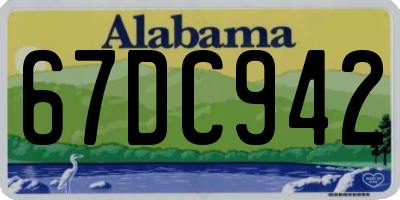 AL license plate 67DC942