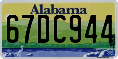 AL license plate 67DC944