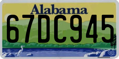 AL license plate 67DC945