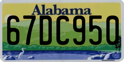 AL license plate 67DC950