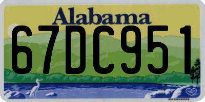 AL license plate 67DC951