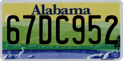 AL license plate 67DC952