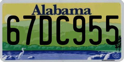 AL license plate 67DC955