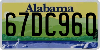 AL license plate 67DC960