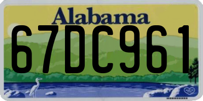 AL license plate 67DC961