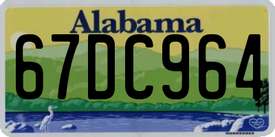 AL license plate 67DC964