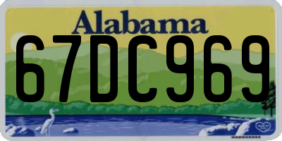 AL license plate 67DC969