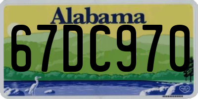 AL license plate 67DC970