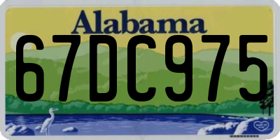 AL license plate 67DC975