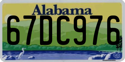 AL license plate 67DC976