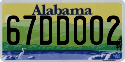 AL license plate 67DD002