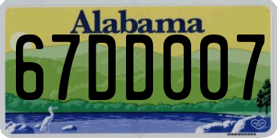 AL license plate 67DD007