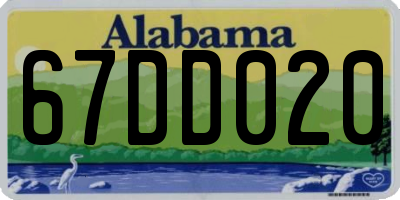 AL license plate 67DD020