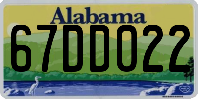 AL license plate 67DD022