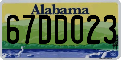 AL license plate 67DD023
